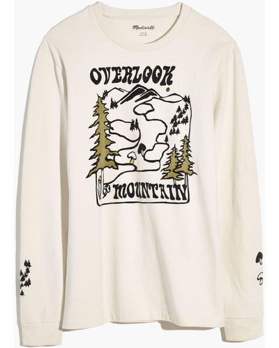 MW Mountain Graphic Relaxed Long-sleeve Tee - White