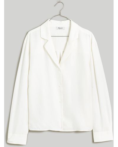 MW Silk Button-up Shirt - White