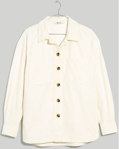 MW Corduroy Kentwood Oversized Shirt-jacket - White