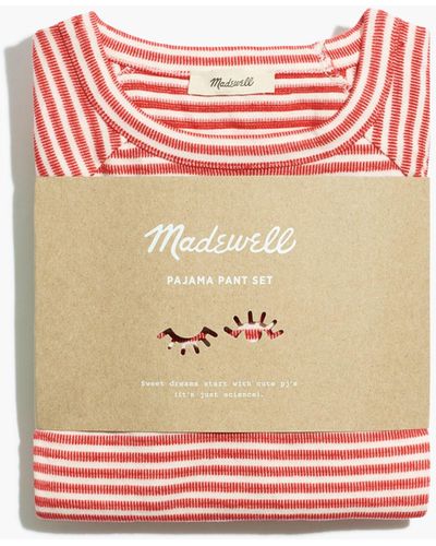 MW Striped Saunter Short-sleeve Pyjama Set - Pink