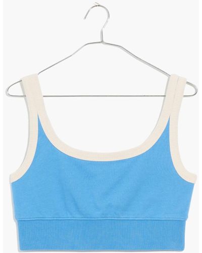 MW Terry Ribbed Bralette - Blue