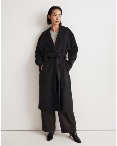 MW Double-faced Robe Coat - Black