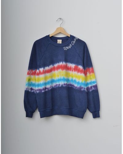 MW I Stole My Boyfriend's Shirt West Coast Embroidered Tie-dye Sweatshirt Mystery Box - Blue