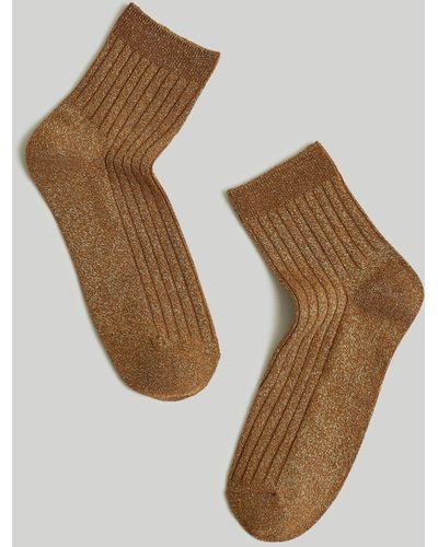 MW Shimmer Ankle Socks - Metallic