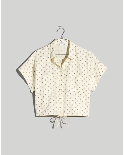 MW Plus Button-up Drawstring Shirt - White