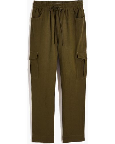 MW Tapered Huston Cargo Pull-on Crop Pants - White
