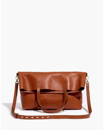 MW The Foldover Transport Tote - Brown