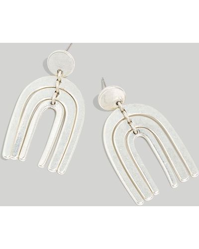 MW Stacked Arch Statement Earrings - White