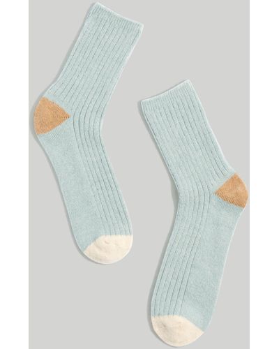 MW Plush Ankle Socks - Blue