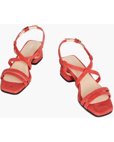 MW Intentionally Blank Suede Hilltop Sandals - Red