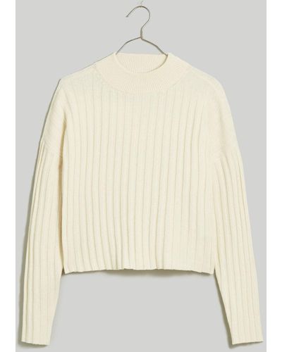 MW Plus Mockneck Crop Sweater - Natural