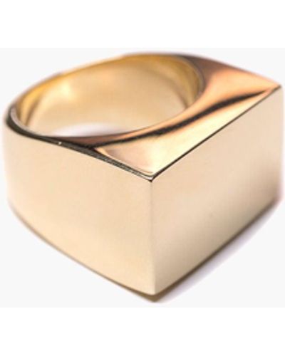 MW Charlotte Cauwe Studio Brass Large Modern Signet Ring - Metallic