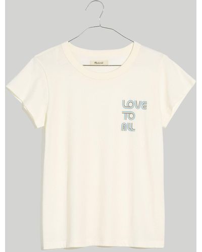 MW Plus Love To All Pride Softfade Cotton Perfect Vintage Tee - Natural