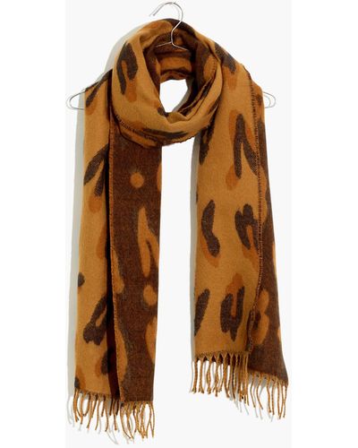MW Painted Leopard Scarf - Brown