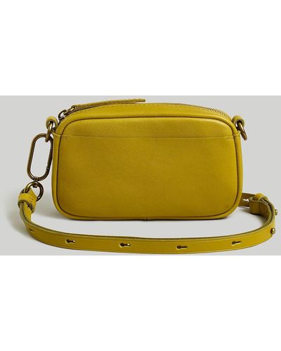 MW The Leather Carabiner Mini Crossbody Bag - Yellow