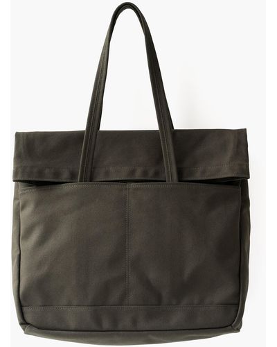 MW Makr Canvas And Leather Fold Weekender Bag - Black