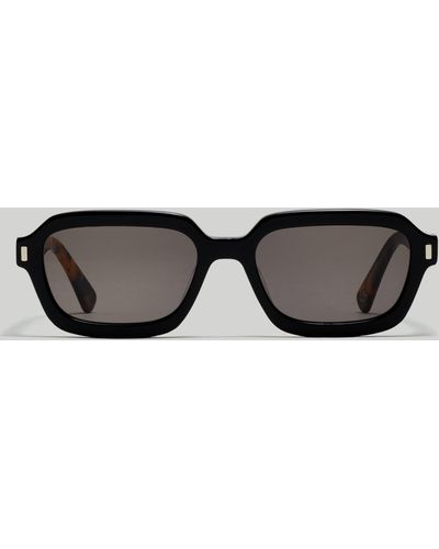 MW Rounded Rectangle Acetate Sunglasses - Black