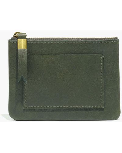 MW The Leather Pocket Pouch Wallet - Green