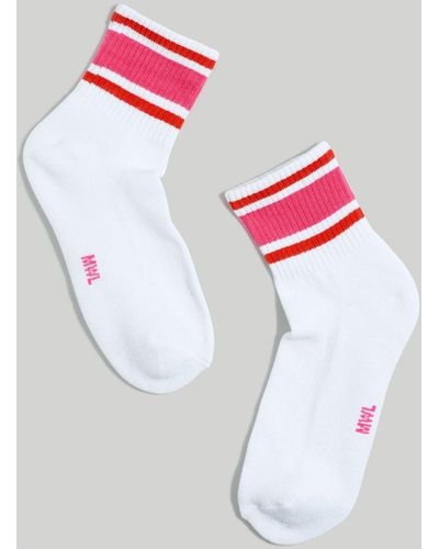 MW L Cloudlift Athletic Stripe Ankle Socks - Multicolour
