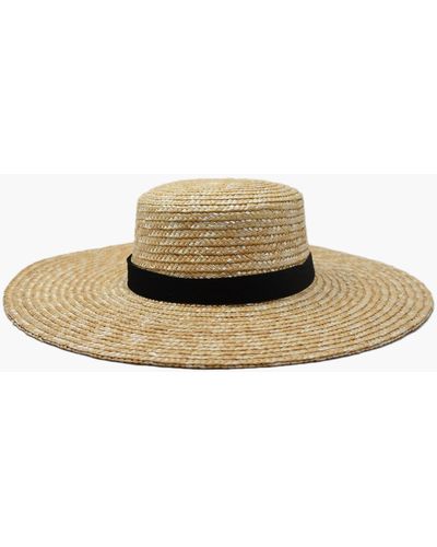 MW Wyethtm Straw Nellie Wide-brimmed Boater Hat - Natural