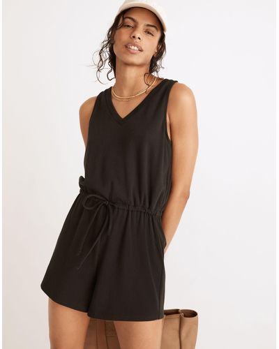 MW L Breeze Drawstring Romper - Black