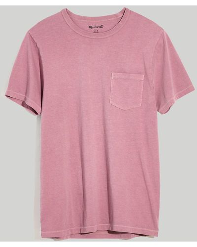 MW Garment-dyed Allday Crewneck Pocket Tee - Pink