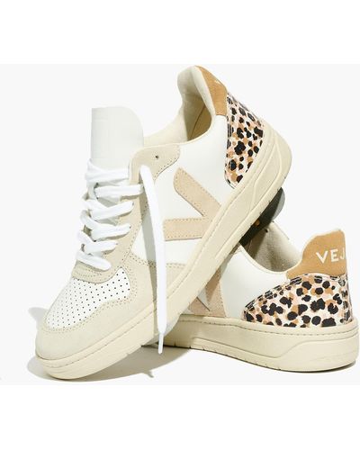 MW Madewell X Vejatm V-10 Sneakers In Animal Print Leather - Multicolor