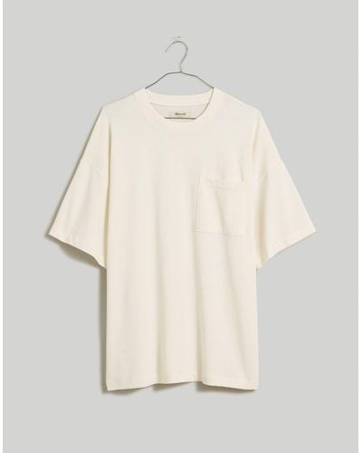 MW Garment-dyed Oversized Pocket Tee - White