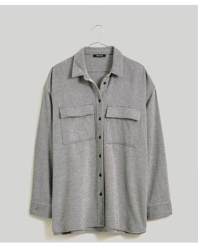 MW Brushed Oversized Shirt-jacket - Grey