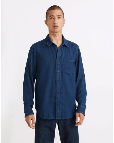 MW Double-weave Perfect Long-sleeve Shirt - Blue