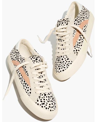 Madewell Sidewalk Low-top Trainers In Spotted Calf Hair And Suede - Multicolour
