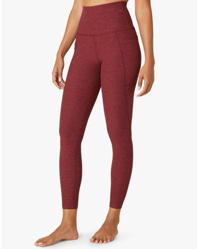 MW Beyond Yoga Out Of Pocket High-waisted Midi Leggings - Red