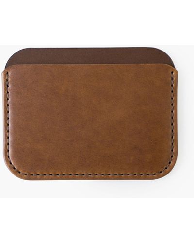 MW Makr Leather Round Luxe Wallet - Brown