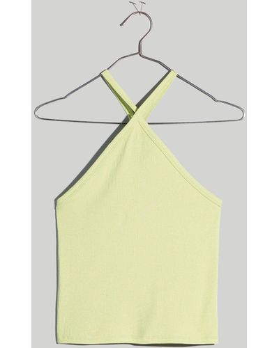 MW Supima® Rib Halter Tank Top - Blue