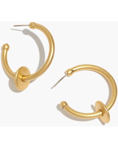 MW Washer Medium Hoop Earrings - Metallic
