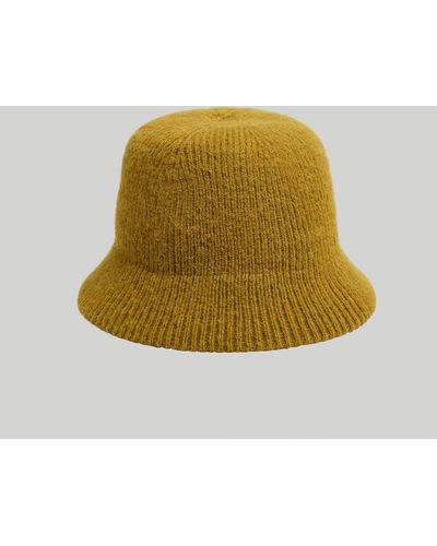 MW Fuzzy-knit Bucket Hat - Yellow