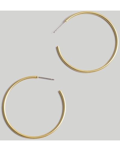 MW Medium Hoop Earrings - Metallic