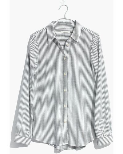 MW Puff-sleeve Button-down Shirt - White