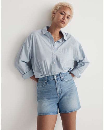 MW The Curvy Perfect Vintage Mid-length Jean Short - Blue