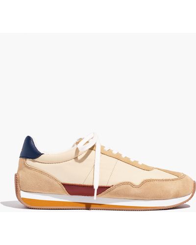 MW League Leather & Suede Trainers - Natural