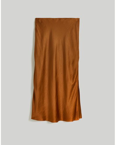 MW The Layton Midi Slip Skirt - Brown
