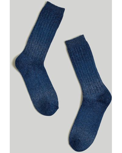 MW Space-dyed Crew Socks - Blue