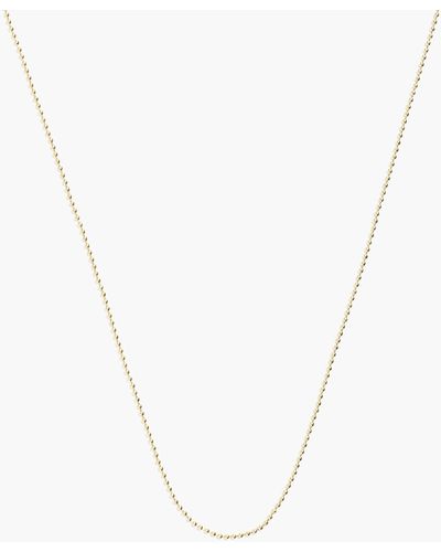 MW 14k Gold 16" Ball Chain Necklace - White