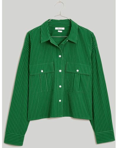 MW Signature Poplin Cargo Button-up Shirt - Green