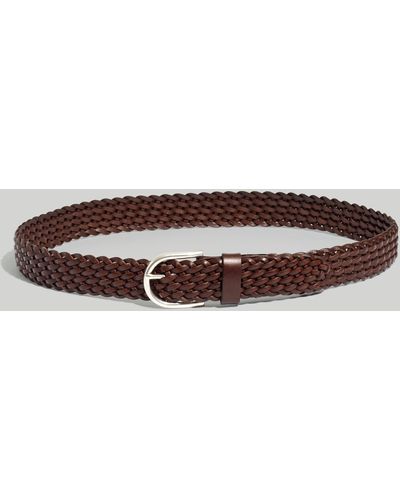 MW Braided Leather Belt - Brown