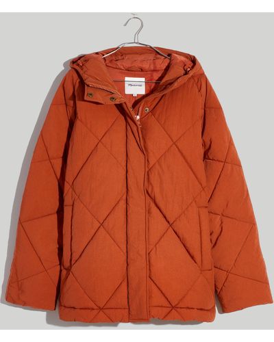 MW Plus Holland Quilted Puffer Parka - Orange