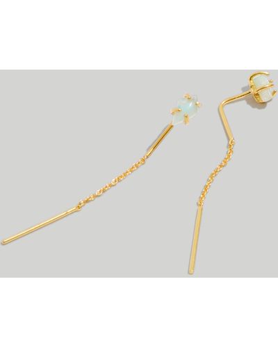 MW Stone Collection Jasper Threader Earrings - Metallic