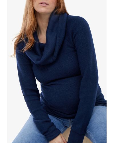 MW Ingrid And Isabel Cowl Neck Jumper Tunic - Blue