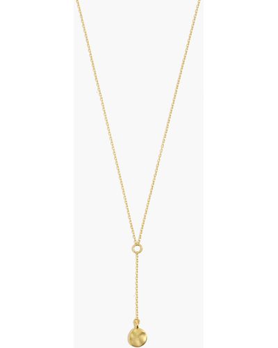 MW Melting Coin Lariat Necklace - White