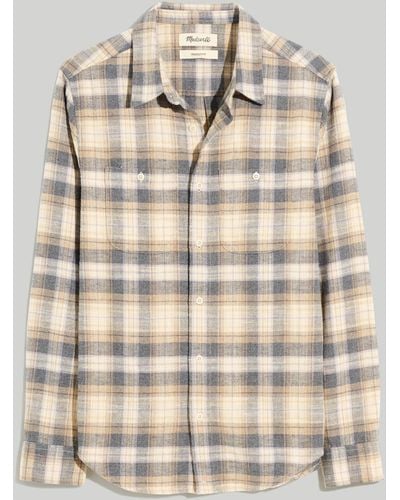 MW Slub Flannel Perfect Long-sleeve Shirt - Grey